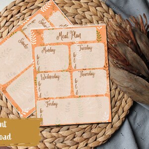 Floral Meal Planner Printable Full 7 Day Planner - Etsy