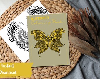 Butterfly Zentangle Coloring Book for Adults (PDF)