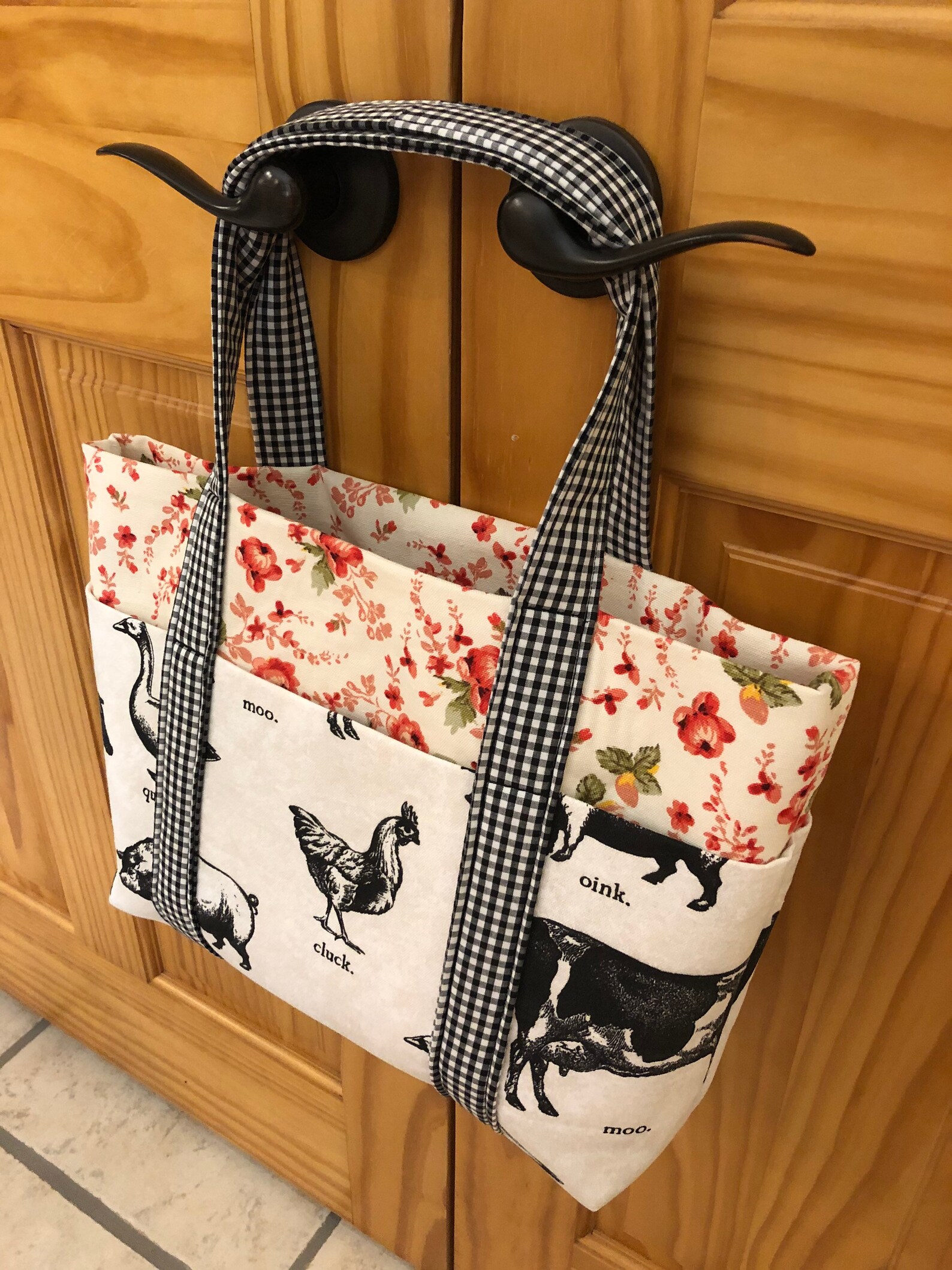 Large Farmers Market Tote Bag Etsy