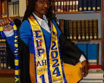 Sgrho Graduation Stole/Sash, Graduation, College, Pre-Design: Sigma