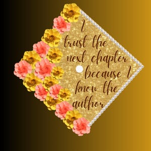 Graduation Cap Topper/3d Paper Flowers Shimmer/graduation Cap ...
