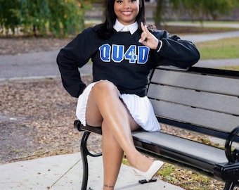 Sorority Line Number (Club) Sweatshirts: Glitter, Organizations, Crossing gift