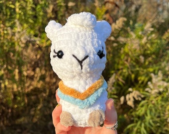 Mini Llama plushie - super soft crochet plushie - baby llama crochet plush