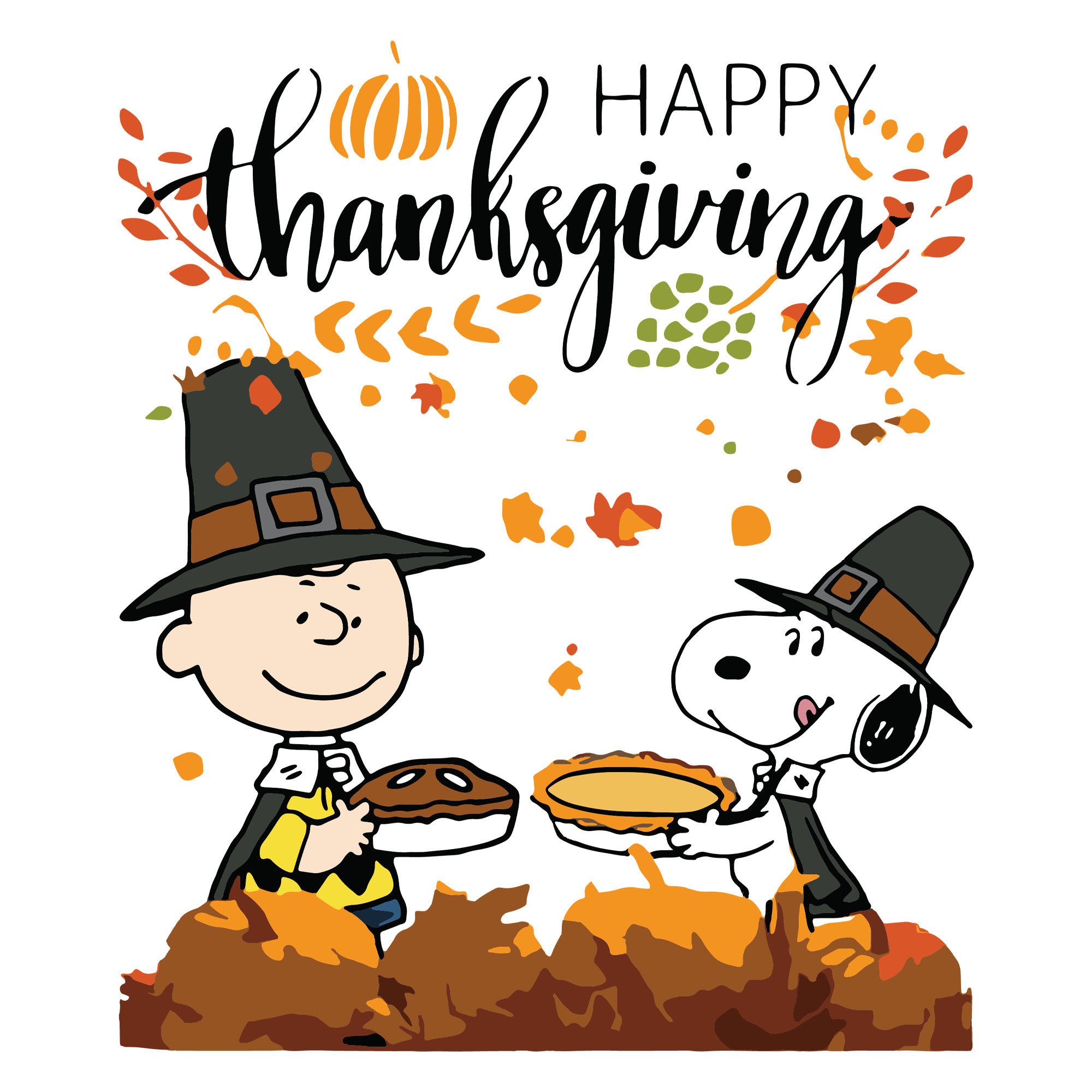 Charlie Brown And Snoopy Happy Thanksgiving Svg Thanksgiving | Etsy