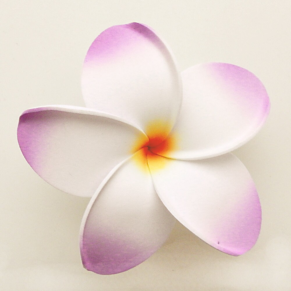 Plumeria foam hair clip Purple Etsy