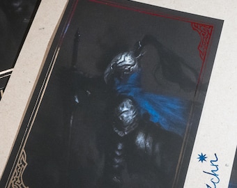Artorias - Dark Souls Silver Foil print - A5/A6