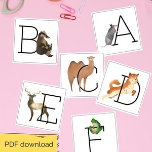 Happy Animal Alphabet Flashcards