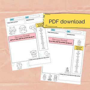 Colorful Critters + Cactus Sermon Notes Printable