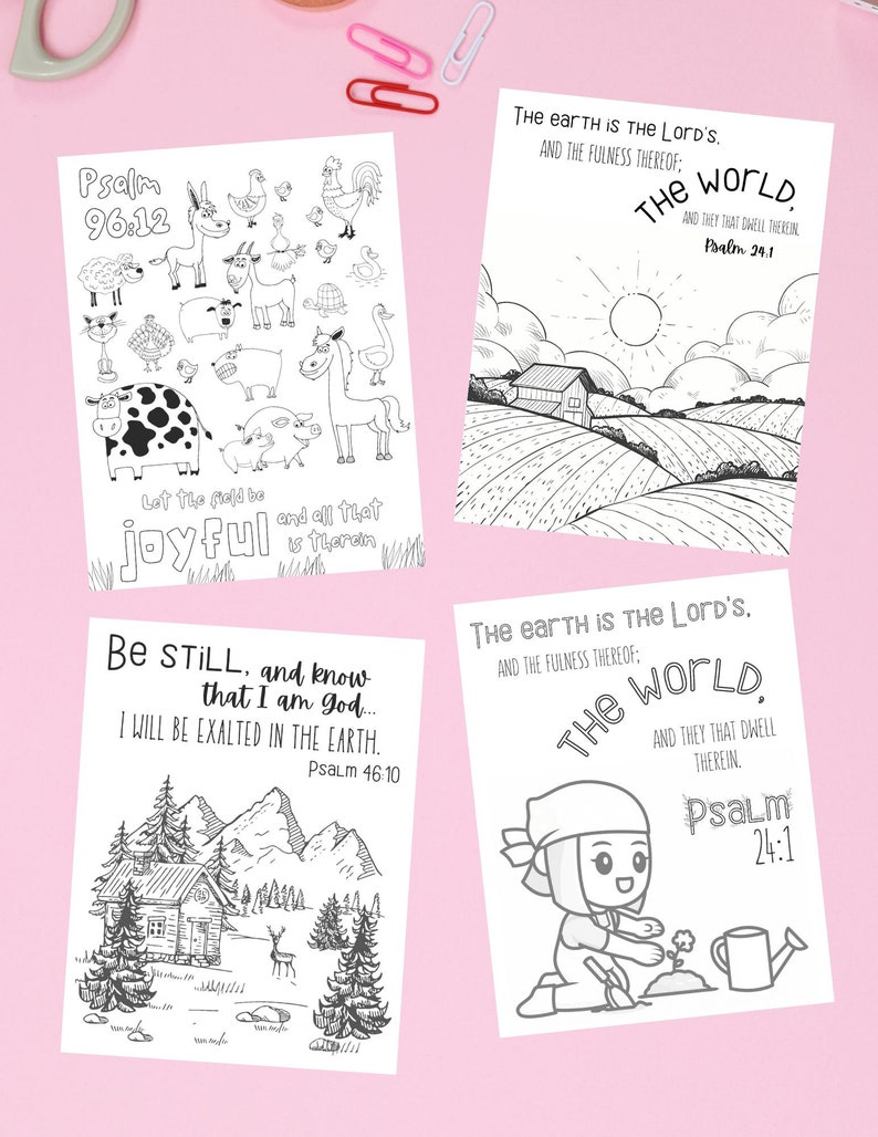 King James Scripture Coloring Book Etsy