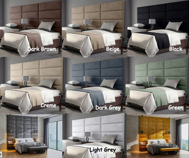 Upholstered Wall Panels Headboard Plush Velvet Velour Various Etsy UK