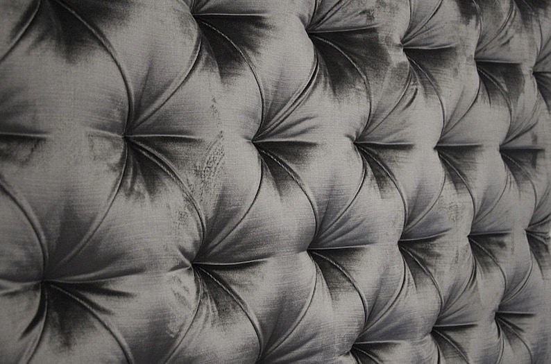 Velvet Upholstery Fabric Buttoned Wall Panel Headboard Padding Etsy UK