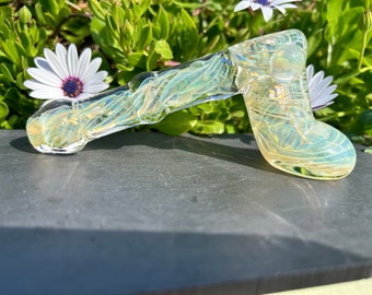 TOBACCO GLASS 6” Inside-Out Color  Changing Hammer Dry Glass Pipes .(Handmade)