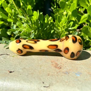 TOBACCO GLASS 5” Chettah Glass Pipe (Handmade)