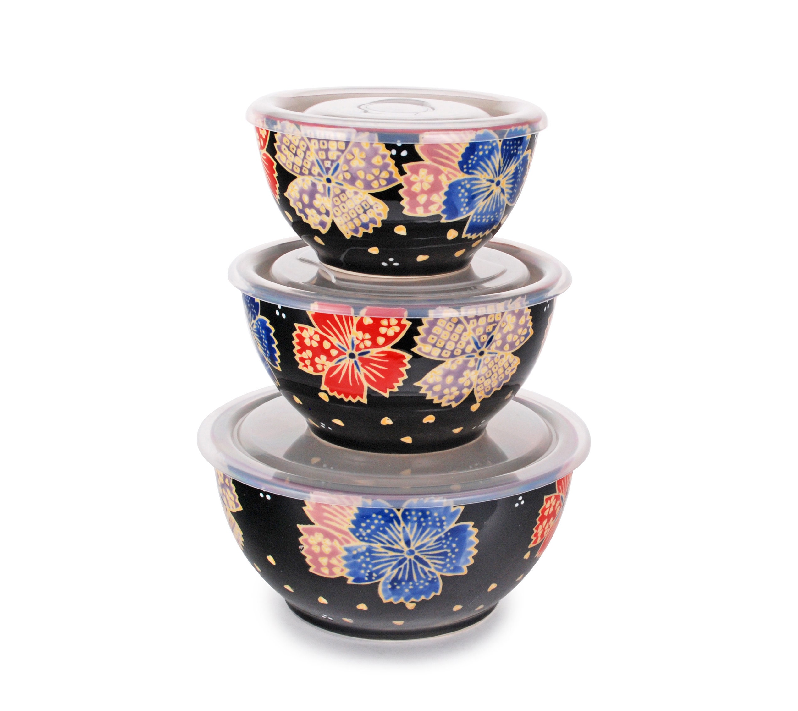 Handpainted Porcelain Microwave Container Bowl With Vented Lid Etsy UK