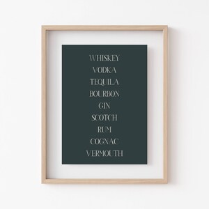 printable home bar wall art prints | SET OF 8 | bar wall art print | bar cart decor | trendy bar accessories | home bar decor | art bundle image 2