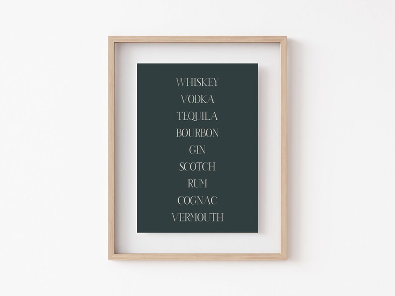 printable home bar wall art prints | SET OF 8 | bar wall art print | bar cart decor | trendy bar accessories | home bar decor | art bundle image 2