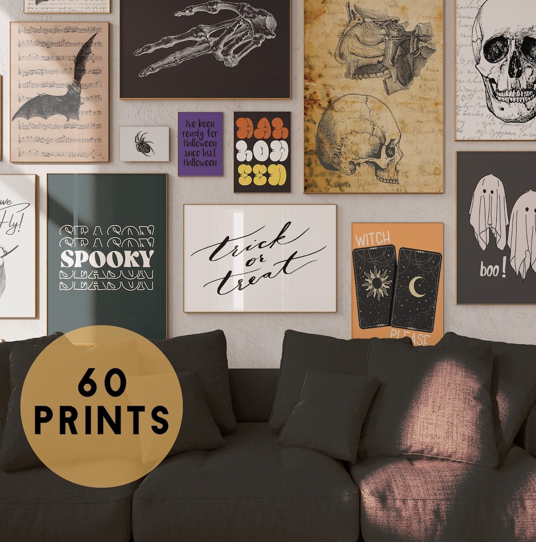 Halloween Gallery Wall MEGA BUNDLE 60 Printables | Gallery Wall ...
