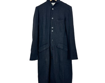 め*ん様 aleksandr manamis ロングコート 新品 未使用 Aleksandr Manamis モス ダブルブレストコート モス