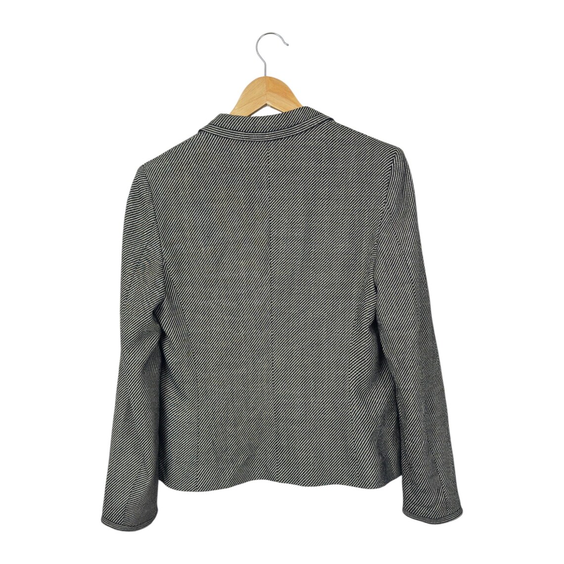 Vintage Max Mara Wool Silk Blazer – Women’s Size 42 – Gray Italian Designer Jacket, photo 2 of 5