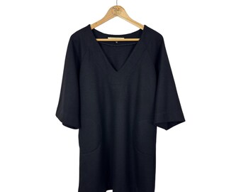 Diane Von Furstenberg Wool Dress  Size 10/L – Designer Winter Knit Dress – Elegant Classic Style