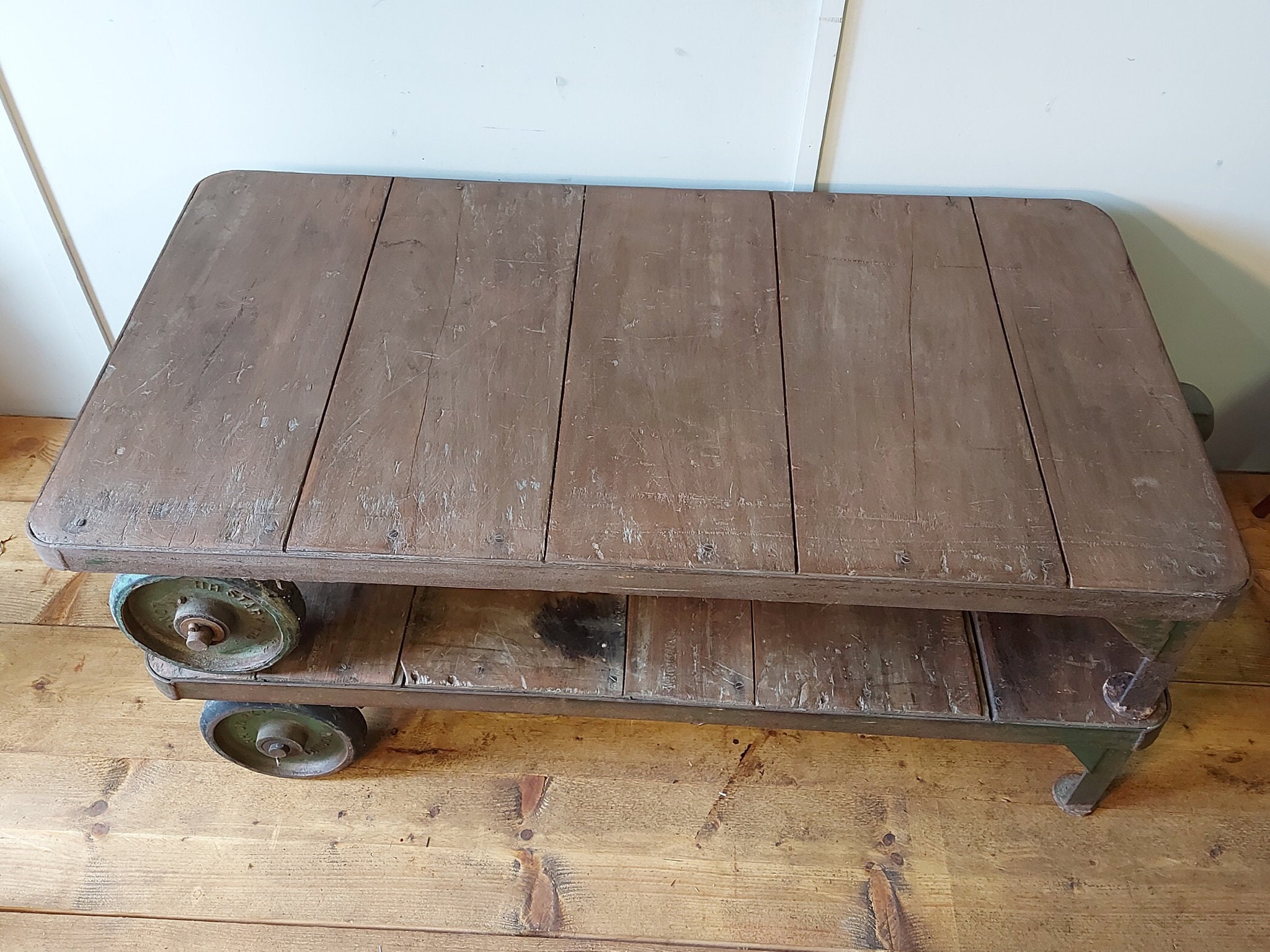 A 1920s Vintage Industrial Book Trolley Coffee Table.hh Stark Etsy UK