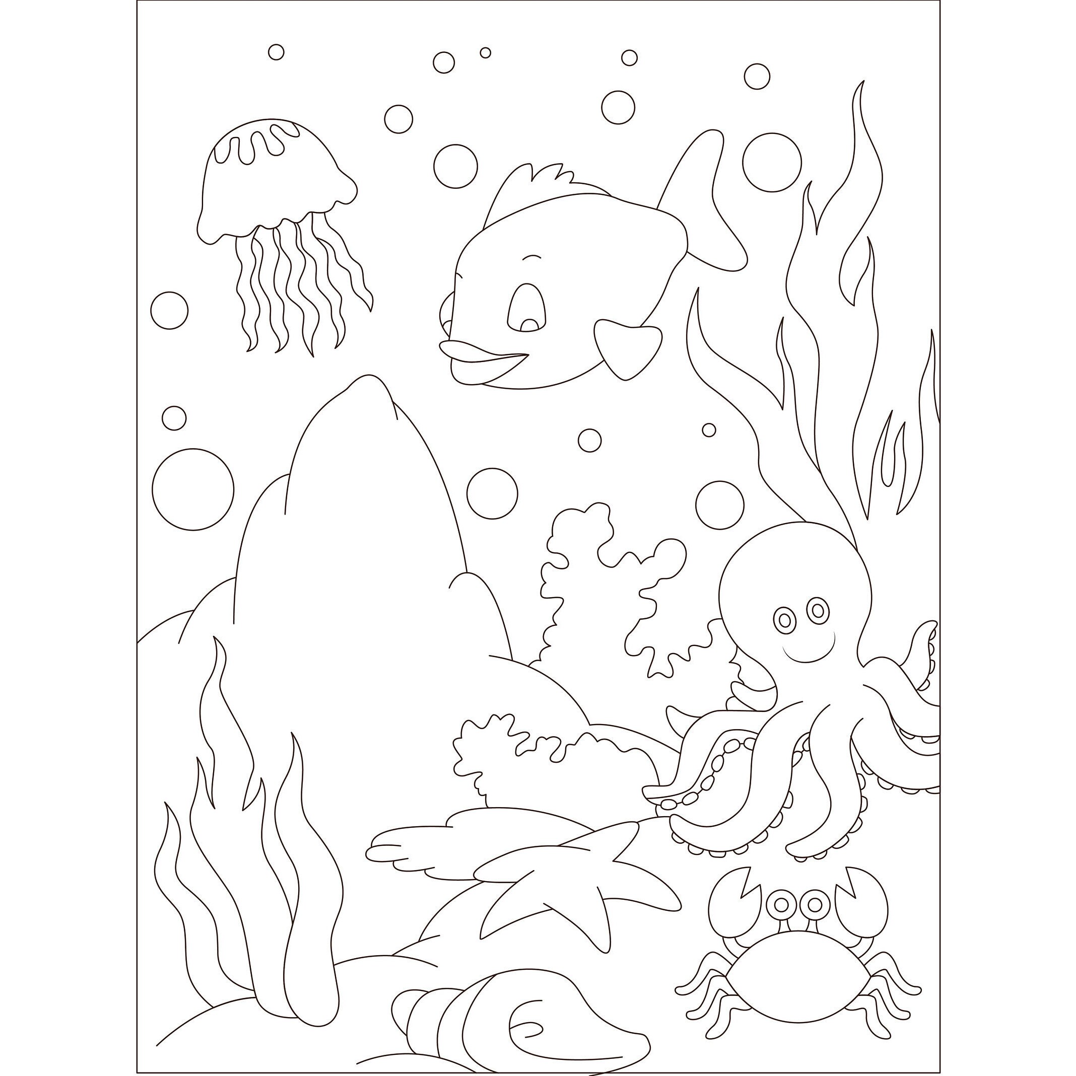 Under the sea Coloring page | Etsy