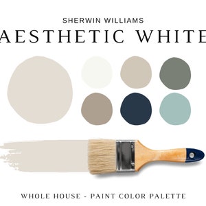 Sherwin Williams AESTHETIC WHITE Color Palette, Greige, AESTHETIC White Coordinating Colors, Sherwin Williams Whites, Best Selling Neutrals