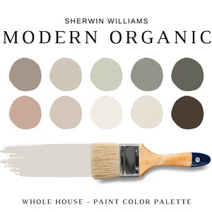 MODERN ORGANIC Sherwin Williams Paint Palette, NEUTRAL Colors, Organic Home Decor, Organic Color Palette, Modern Earth Tones, Boho Colors