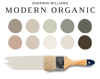 MODERN ORGANIC Sherwin Williams Paint Palette, NEUTRAL Colors, Organic Home Decor, Organic Color Palette, Modern Earth Tones, Boho Colors