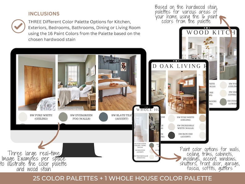 Sherwin Williams Best Neutrals For WHITE Oak Hardwood, WHITE Oak Stain, WHITE Oak Wood Colors, White Oak Cabinets, Whole House Color Scheme image 8