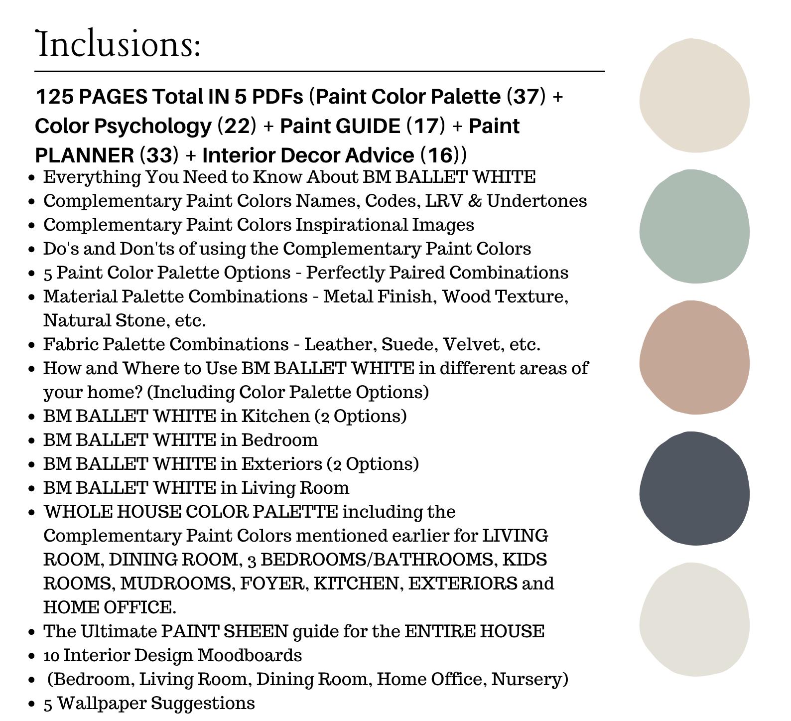 Ballet Color Scheme Benjamin Moore BALLET WHITE Color Palette, Soft White Paint, Ballet ...