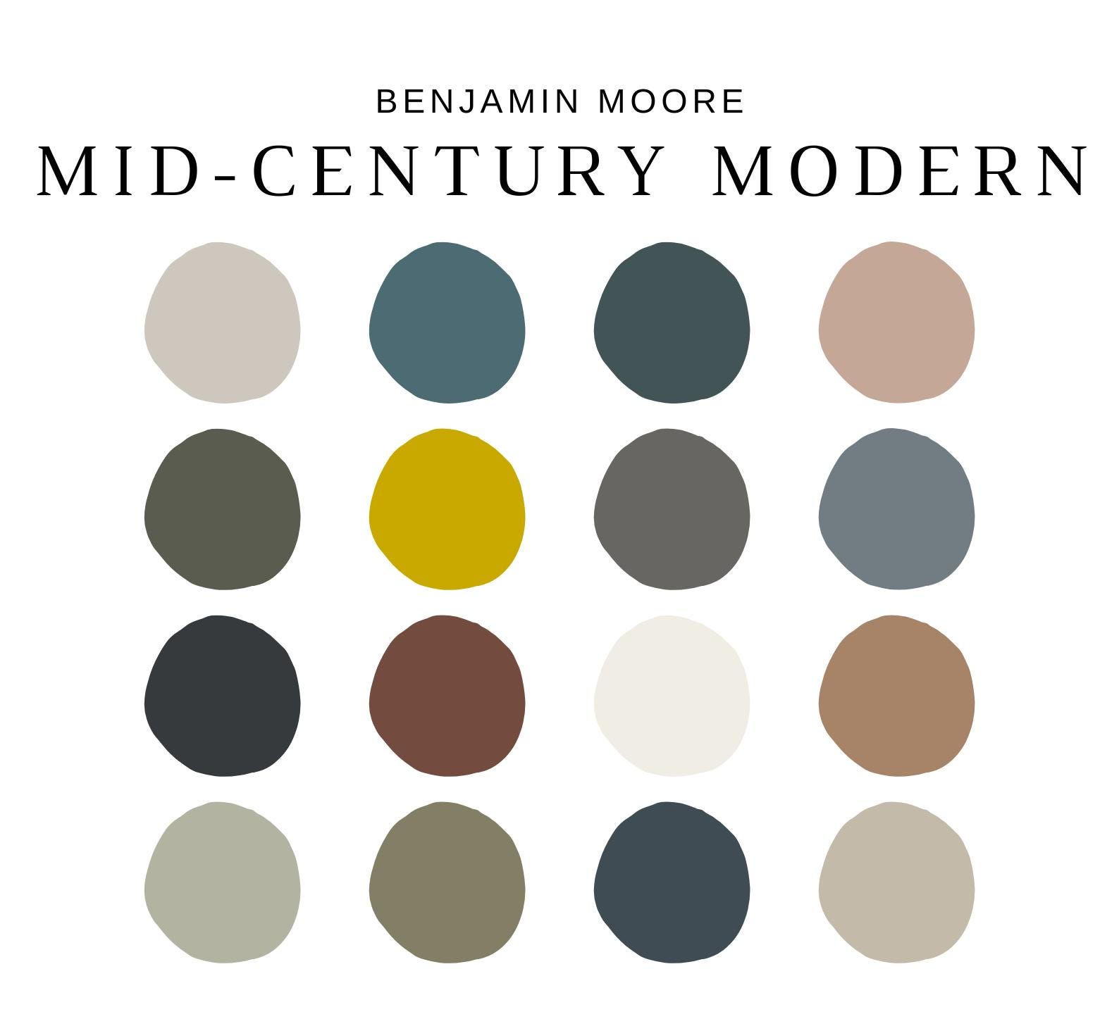 MID-CENTURY MODERN Benjamin Moore Color Palettes, Benjamin Moore Mid ...