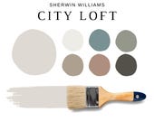 CITY LOFT Sherwin Williams Coordinating Colors, Whole House Paint Colors, Neutral Paint Colors, City Loft Paint, Modern Farmhouse Colors