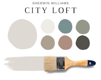CITY LOFT Sherwin Williams Coordinating Colors, Whole House Paint Colors, Neutral Paint Colors, City Loft Paint, Modern Farmhouse Colors