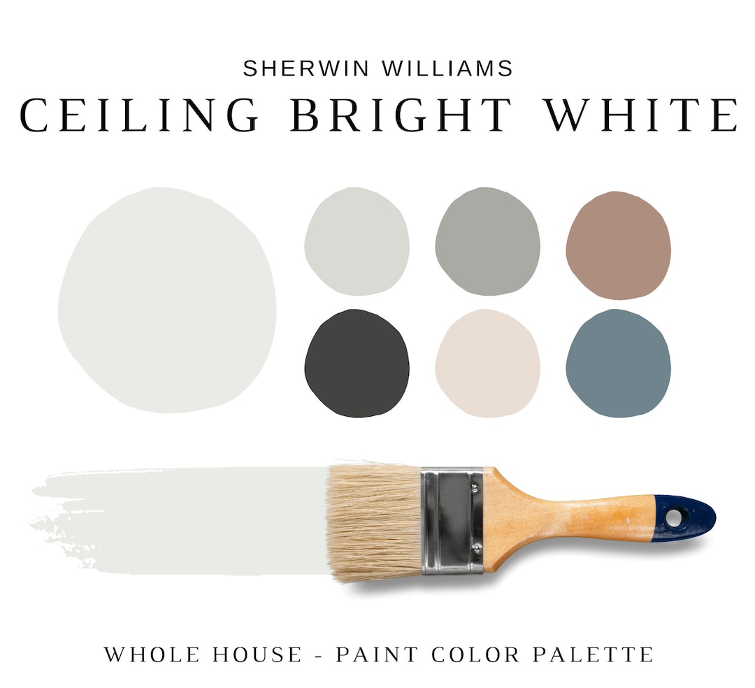 Sherwin Williams CEILING BRIGHT WHITE Paint Palette, Sherwin Williams