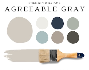 Sherwin Williams AGREEABLE GRAY Color Palette, Agreeable Gray Coordinating Colors for Cabinet, Room & Whole House, Best Gray Paint Colors