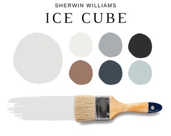 Sherwin Williams ICE CUBE Paint Palette Best Sherwin Williams Light Gray Wall Paint Color for Whole House Living Room Colors SW Ice Cube