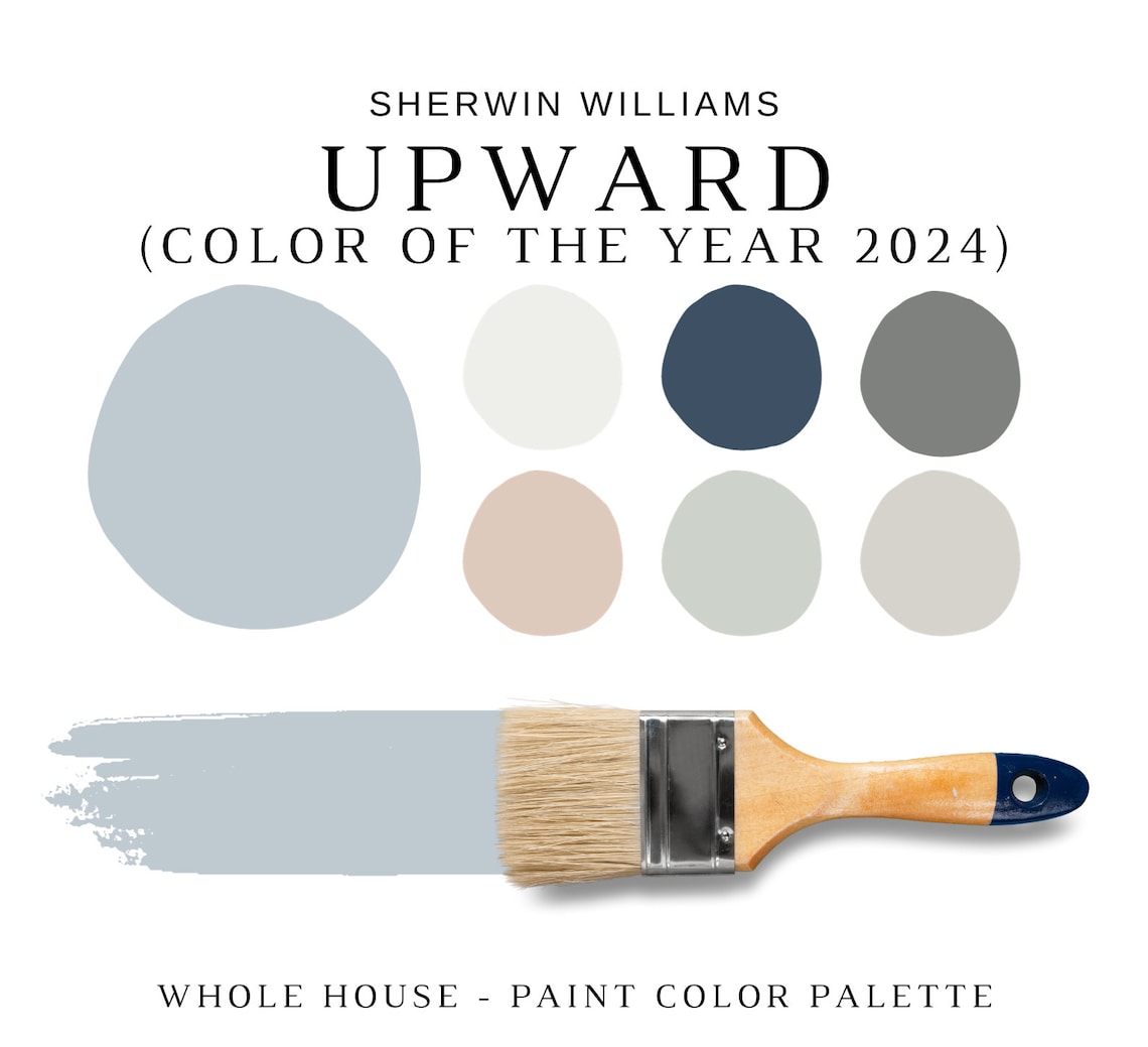 Sherwin Williams UPWARD Paint Color Palette, Color of the Year 2024