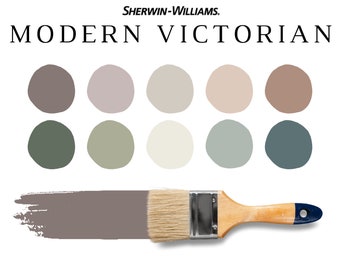 MODERN VICTORIAN Sherwin Williams Paint Palette, VICTORIAN Home Color Palette, Victorian Interior Paint Colors, Victorian Home Color Scheme