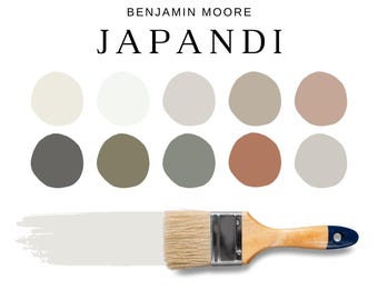 JAPANDI Benjamin Moore Paint Colors, Minimalist Neutral Paint Colors, WHOLE HOUSE Japandi Color Palette, Relaxing Colors, Wabi Sabi Colors