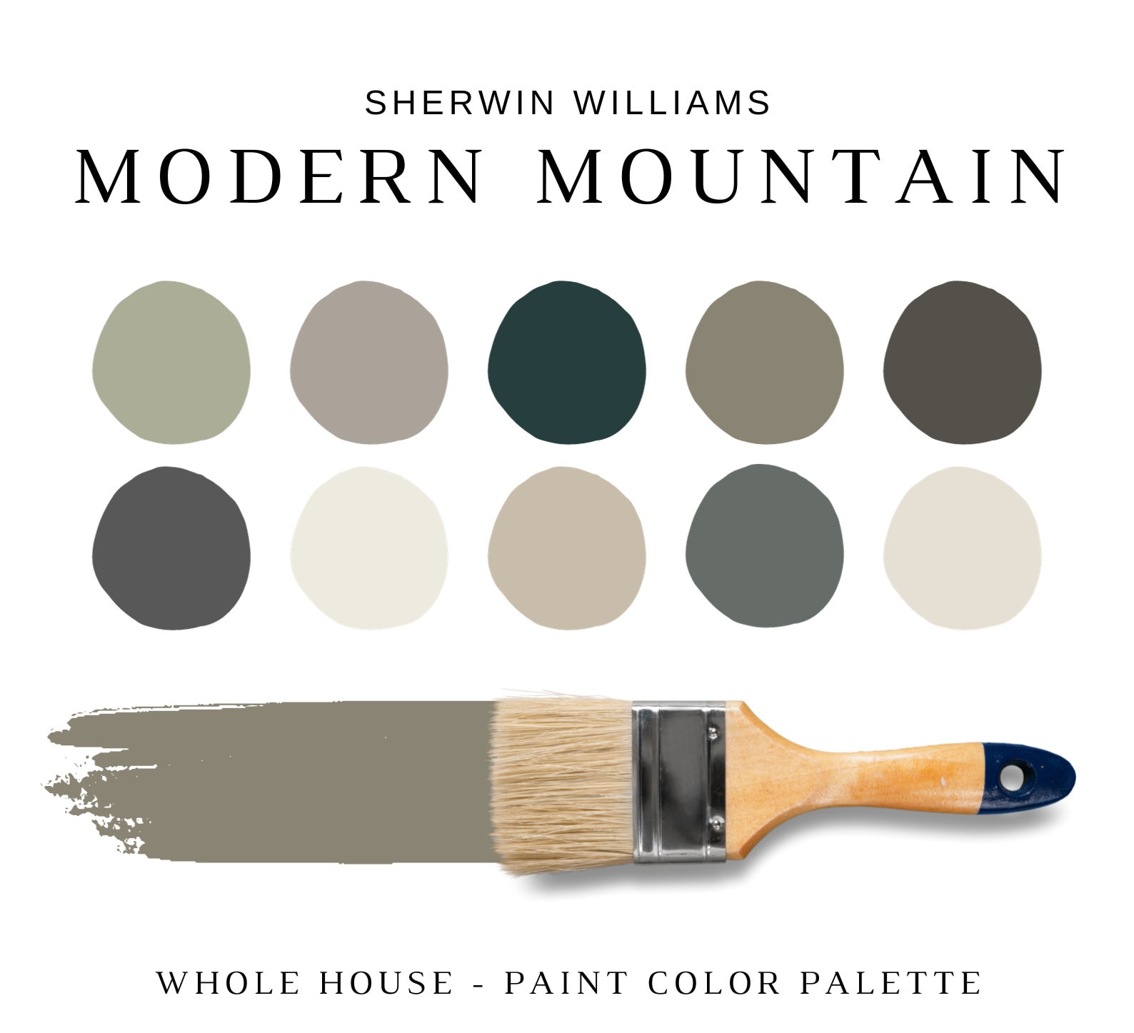 MODERN MOUNTAIN Sherwin Williams Color Palette, MOUNTAIN House Neutral