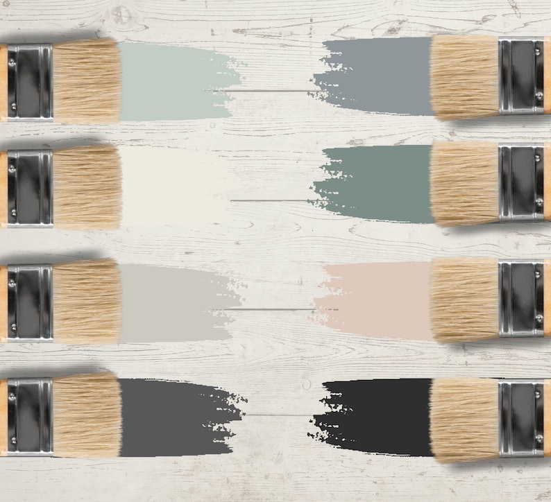 Sherwin Williams RAINWASHED Paint Color Palette Interior and Etsy UK