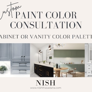 CUSTOM Kitchen Paint Color Consultation, Custom Color Palette for the CABINETS & VANITY, Paint Color Scheme, Kitchen Cabinet Color, E-Design