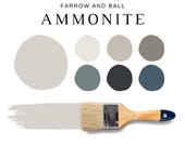 Farrow and Ball AMMONITE Paint Color Palette, Ammonite Coordinating Colors for Whole House, Gray Cabinets, Neutral Color, Paint Consultation