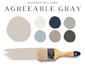 Sherwin Williams AGREEABLE GRAY Color Palette, Agreeable Gray Coordinating Colors for Cabinet, Room & Whole House, Best Gray Paint Colors
