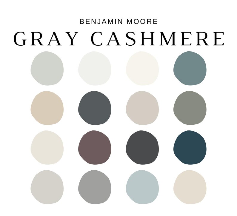 Benjamin Moore GRAY CASHMERE Color Palettes, Coastal Color Schemes, BM ...