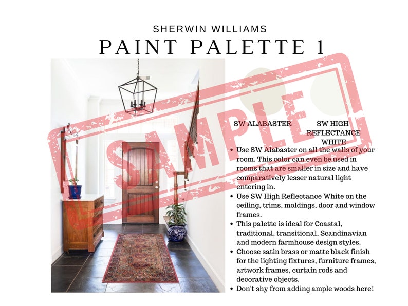 Sherwin Williams NATURAL LINEN Color Palette, Neutral Paint Color