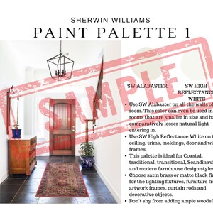 EXTRA WHITE Color Palette Sherwin Williams , Best White Wall Color, Calm Paint Color, Extra White Coordinating Paint Colors for WHOLE House image 5