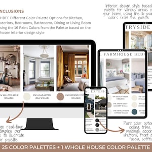 COTTAGE FARMHOUSE Color Palette, Sherwin Williams Farmhouse Cottage ...