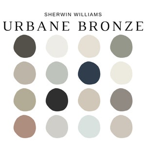 URBANE BRONZE Complementary Color Palette for Sherwin Williams, Whole ...